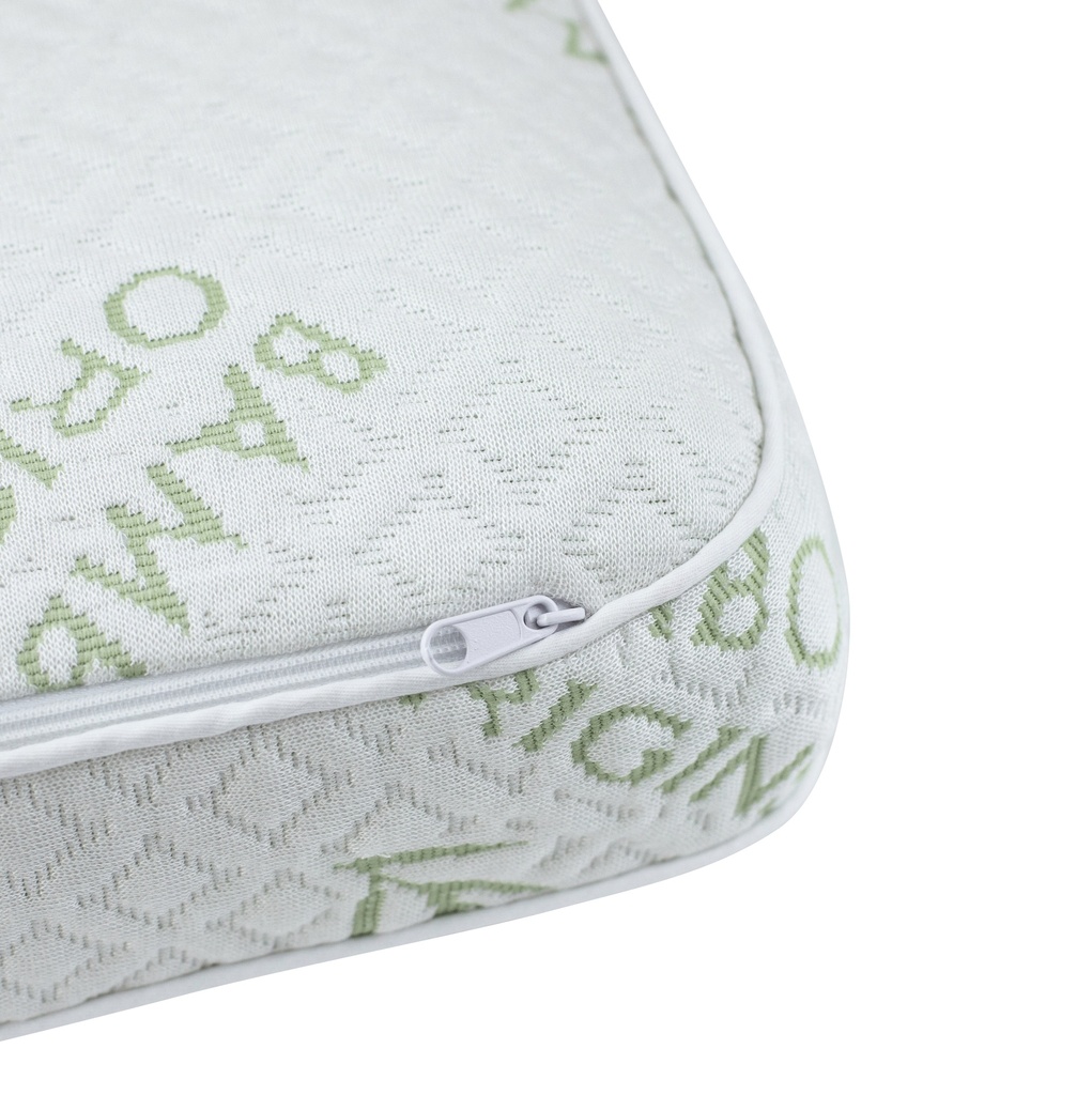 Bamboo Origins Memory Foam Square Pillow Buckle & Loop Label