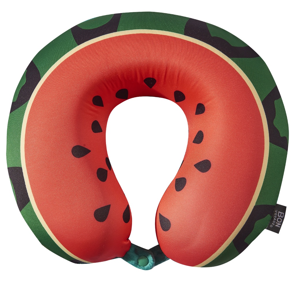 Printed Memory Foam Travel Pillows Loop Label And Snaps