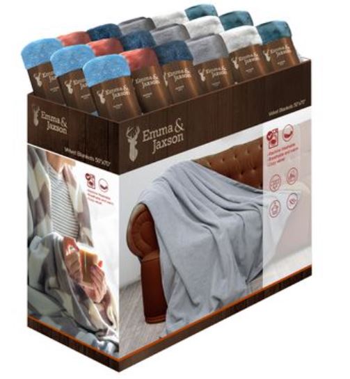Stock Velvet Throws (in 1/2 Pallet)