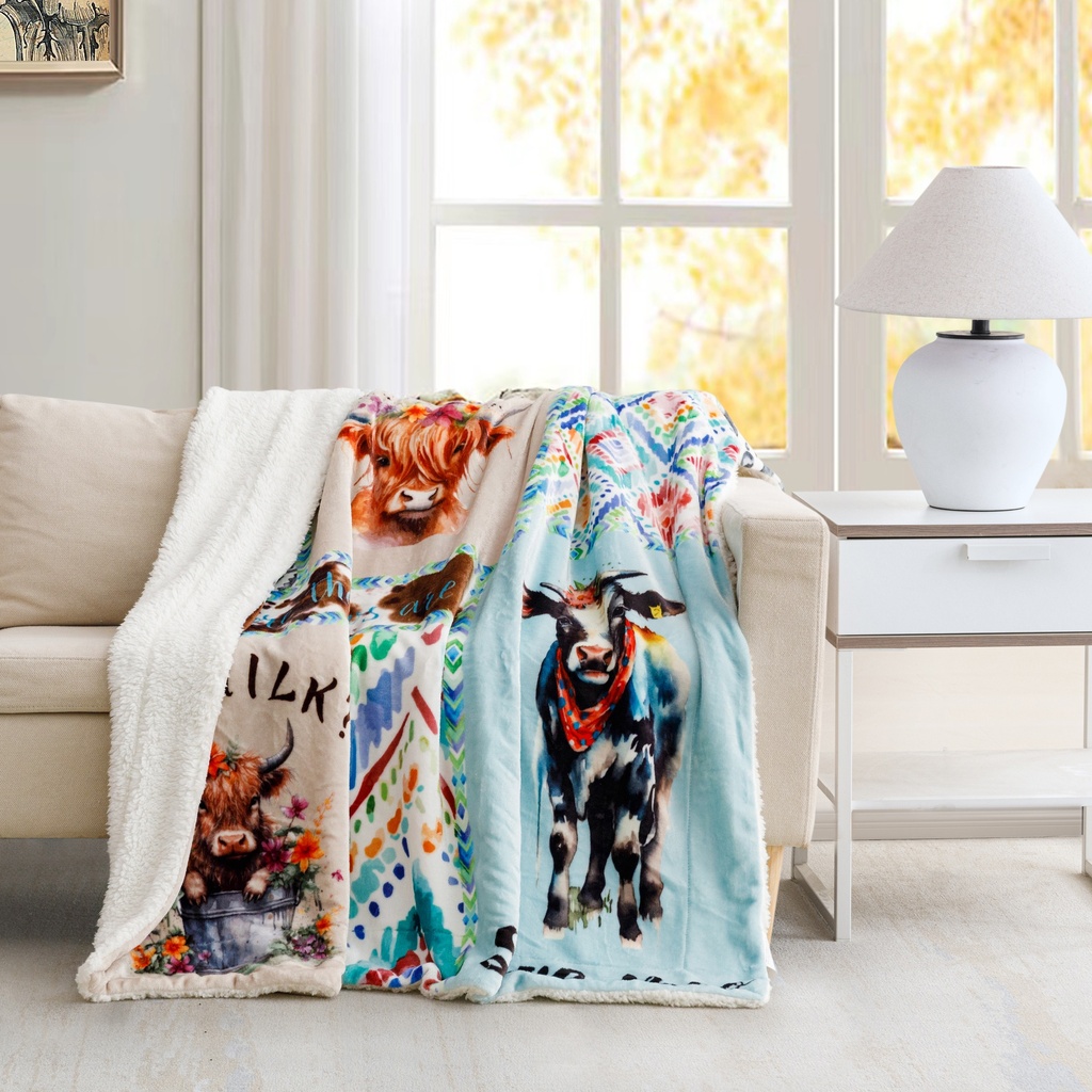 Velvet to Sherpa Throw