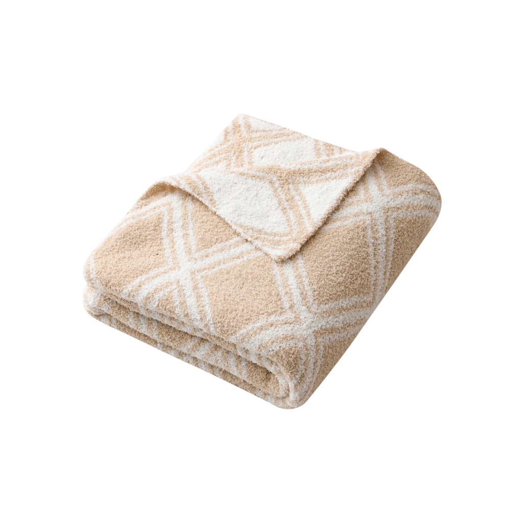 Feather Jacquard Knitted Throw