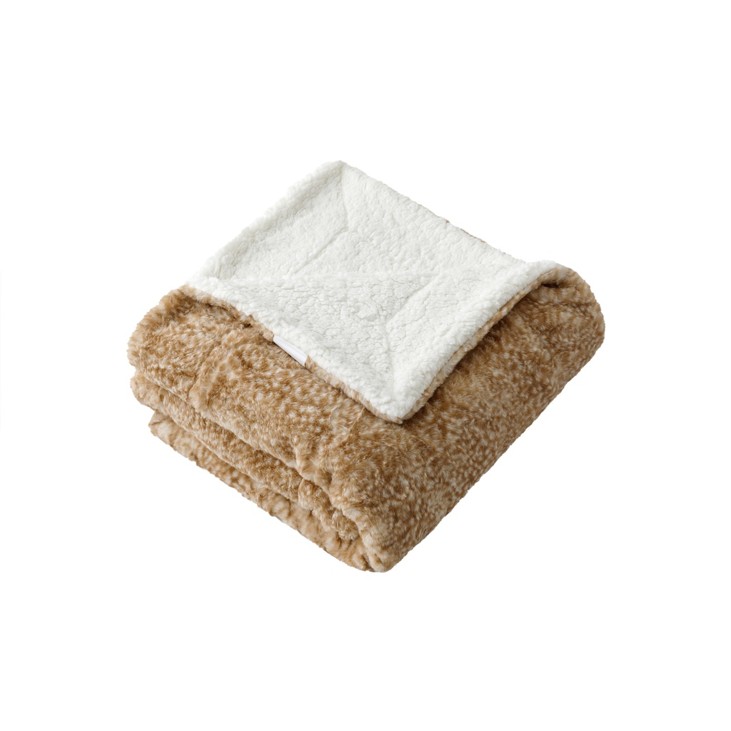 Faux Rabbit Fur to Sherpa Throw