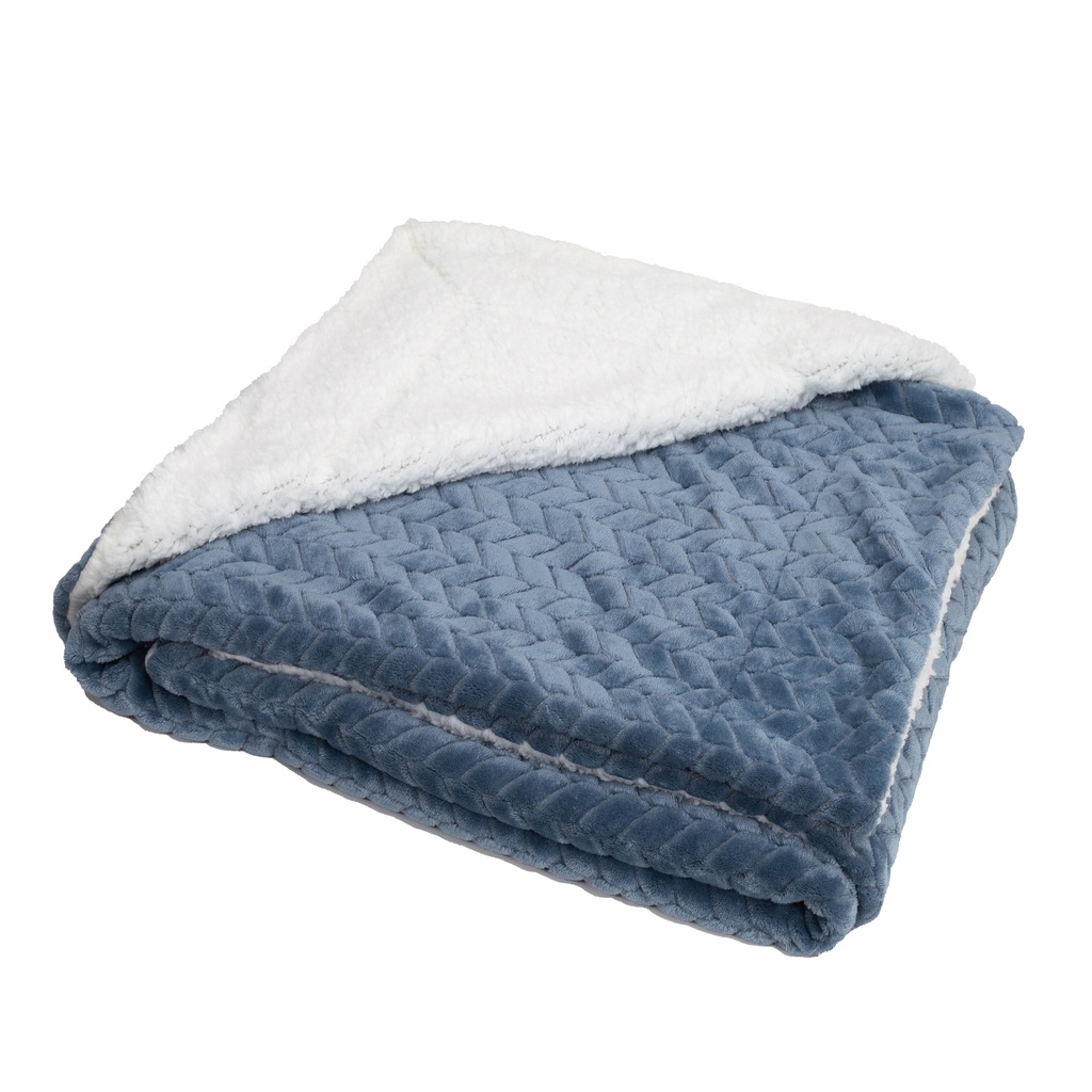 Jacquard Velvet /Reverse Sherpa Throw