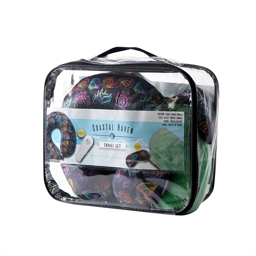 Bon Voyage Coastal Health Travel Pillow Set
