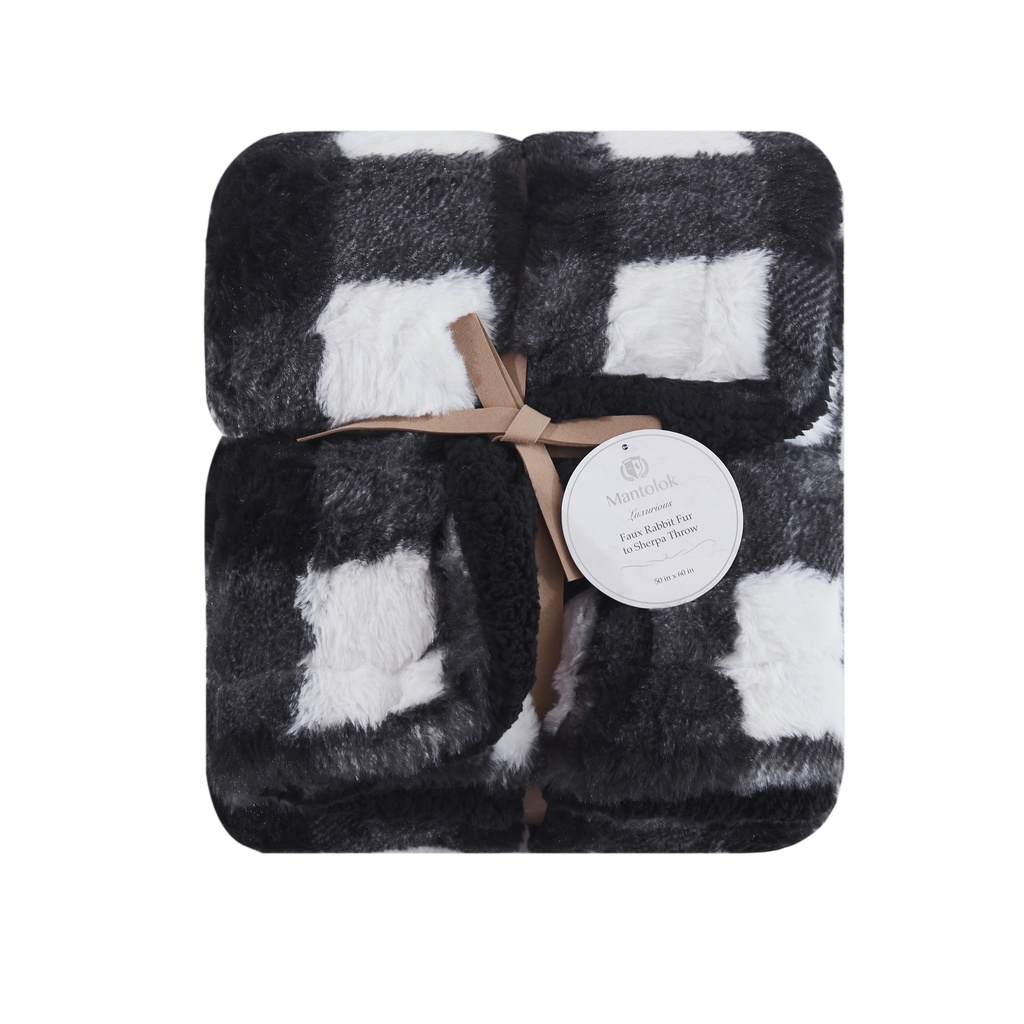 Faux Rabbit Fur Throw