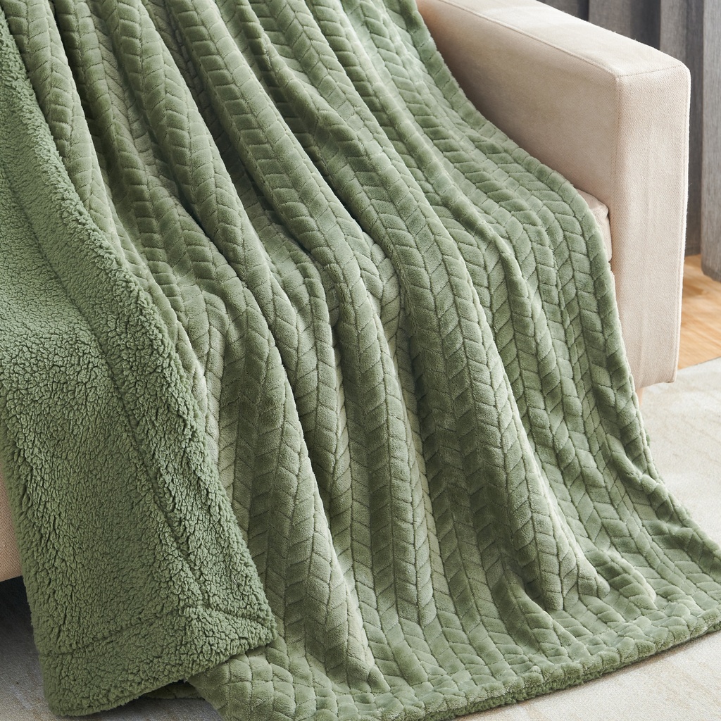 Jacquard Throw Brushed Rose