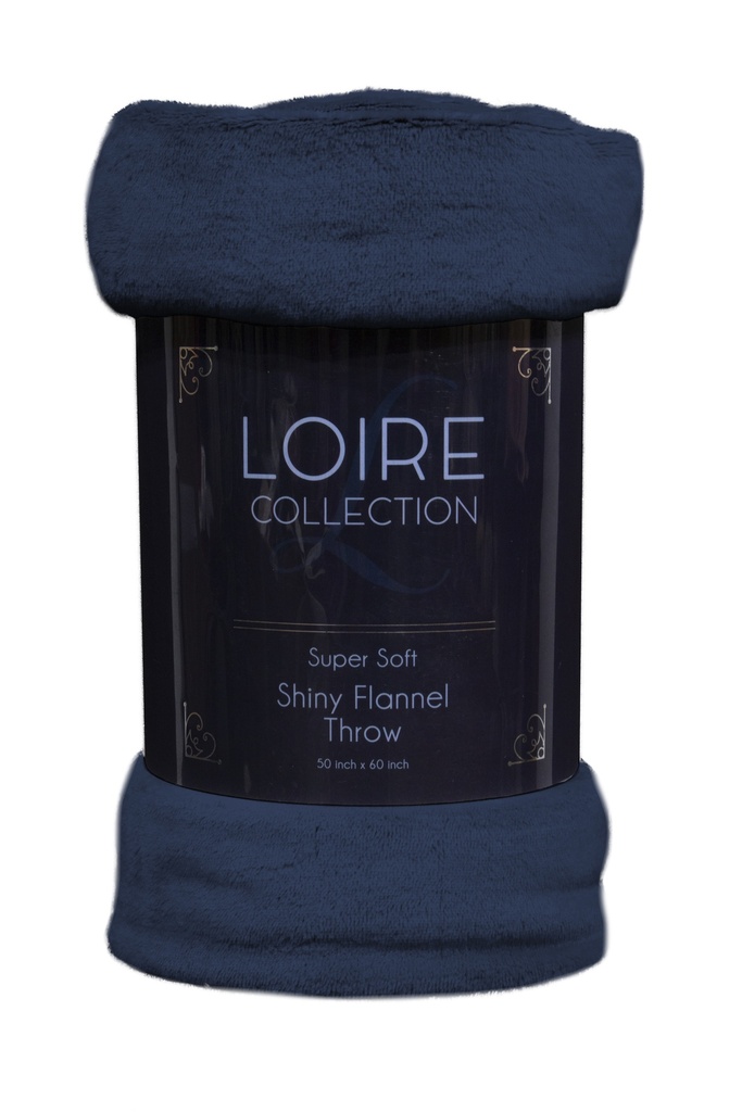 Loire Collection Shiny Flannel Throw