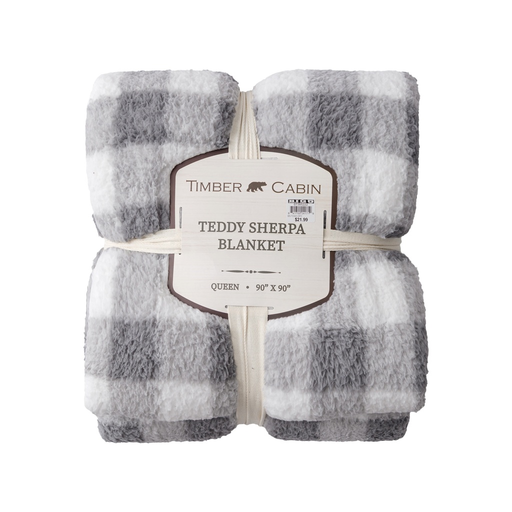 Printed Teddy Sherpa Blanket