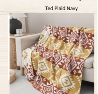 Feather Jacquard Knitted Throw