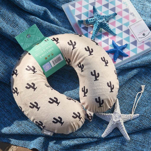 Bon Voyage Stylish Pattern Design Memory Foam Travel Neck Pillow