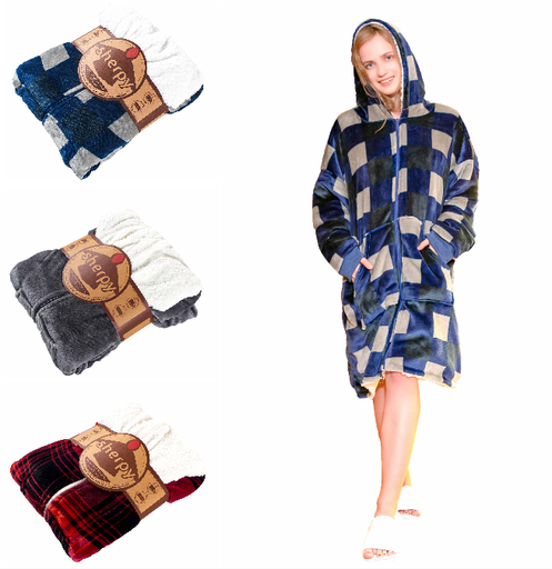 Zip-up Sherpa Hoodie Sherpy