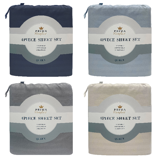 90 GSM Microfiber Embossed Striped Sheet Sets