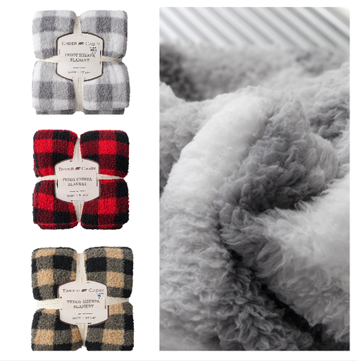 Printed Teddy Sherpa Blanket