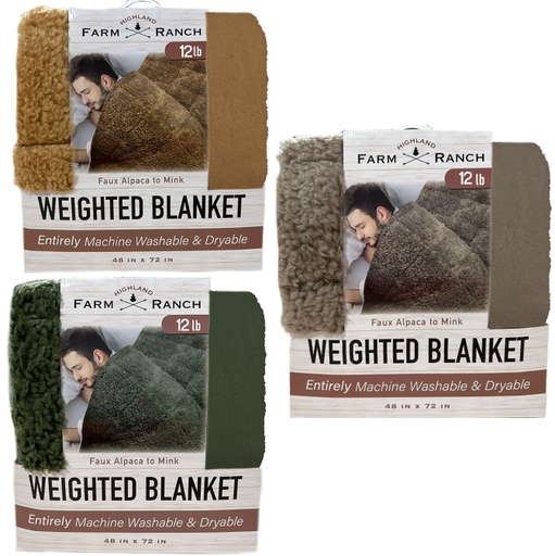 Machine Washable Alpalca Mink 15lb Weighted Blanket