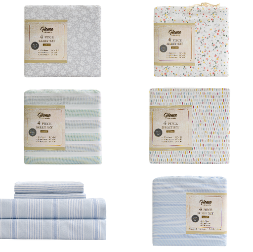 Printed Microfiber 4 Pc Sheet Set