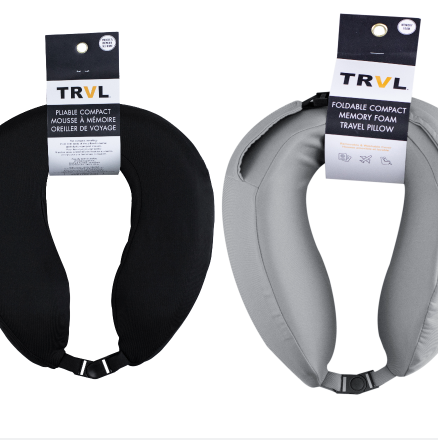 Foldable Compact Travel Pillow with Clasp