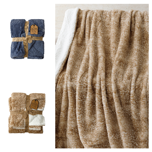 Faux Rabbit Fur to Sherpa Throw