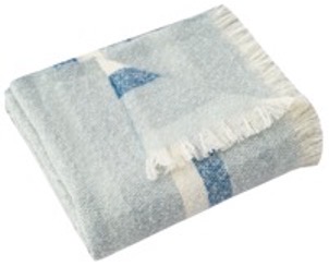 Striped Faux Mohair Throw