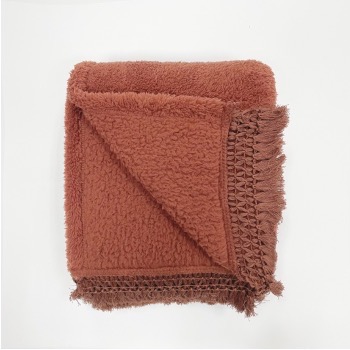 Sherpa Throw with Tassels