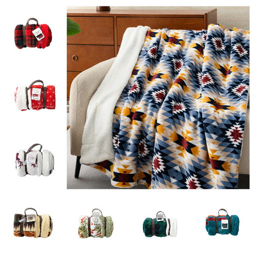 Velvet Sherpa Throw