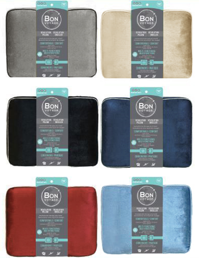 Memory Foam Square Pillow Buckle & Loop Label